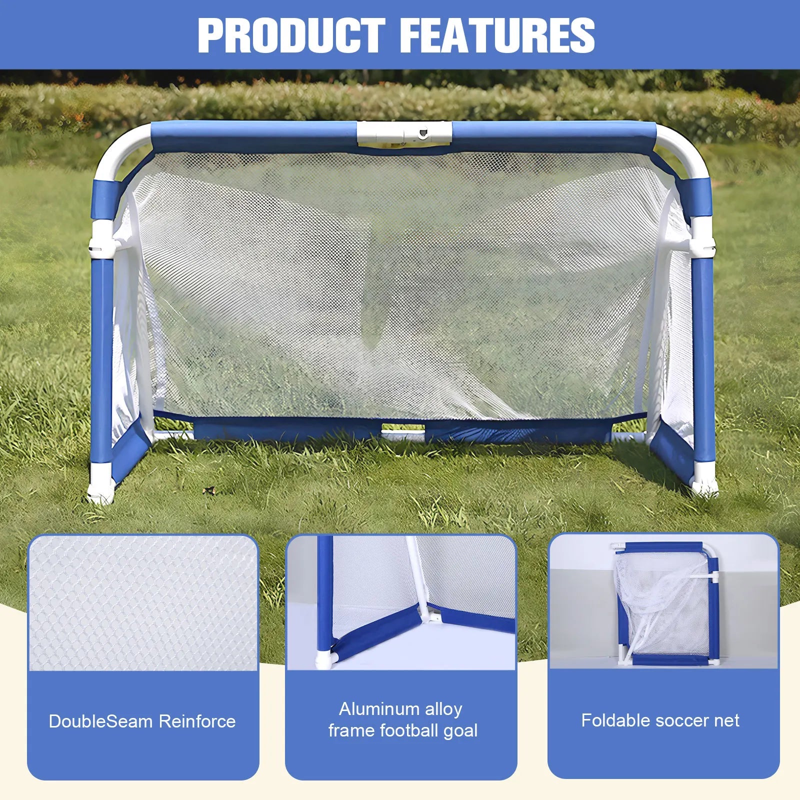 Portable Aluminum Folding Soccer Goal