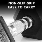 Rubber Hex Dumbbell Set with Rack
