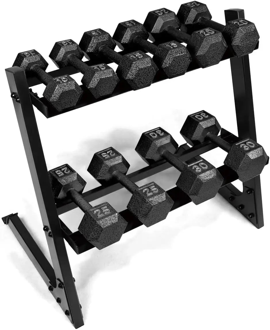 200lb Dumbbell Set with Rack