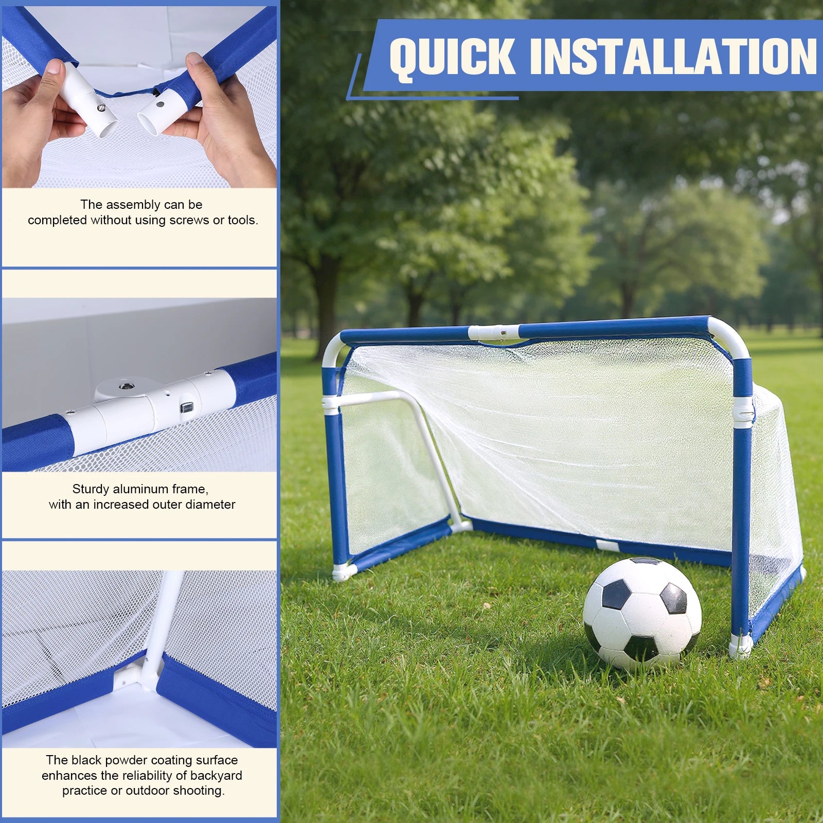Portable Aluminum Folding Soccer Goal