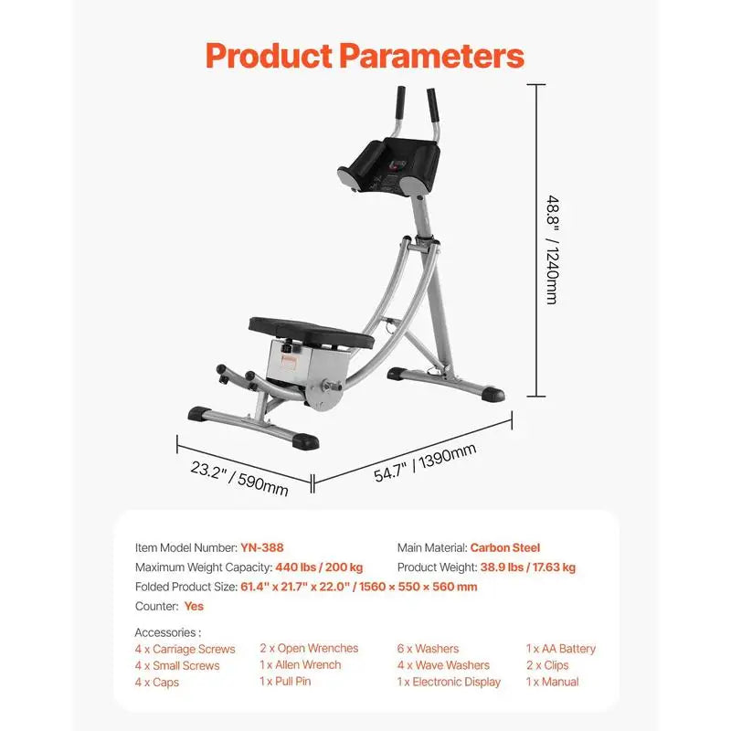 Foldable Abdominal Training Cruncher