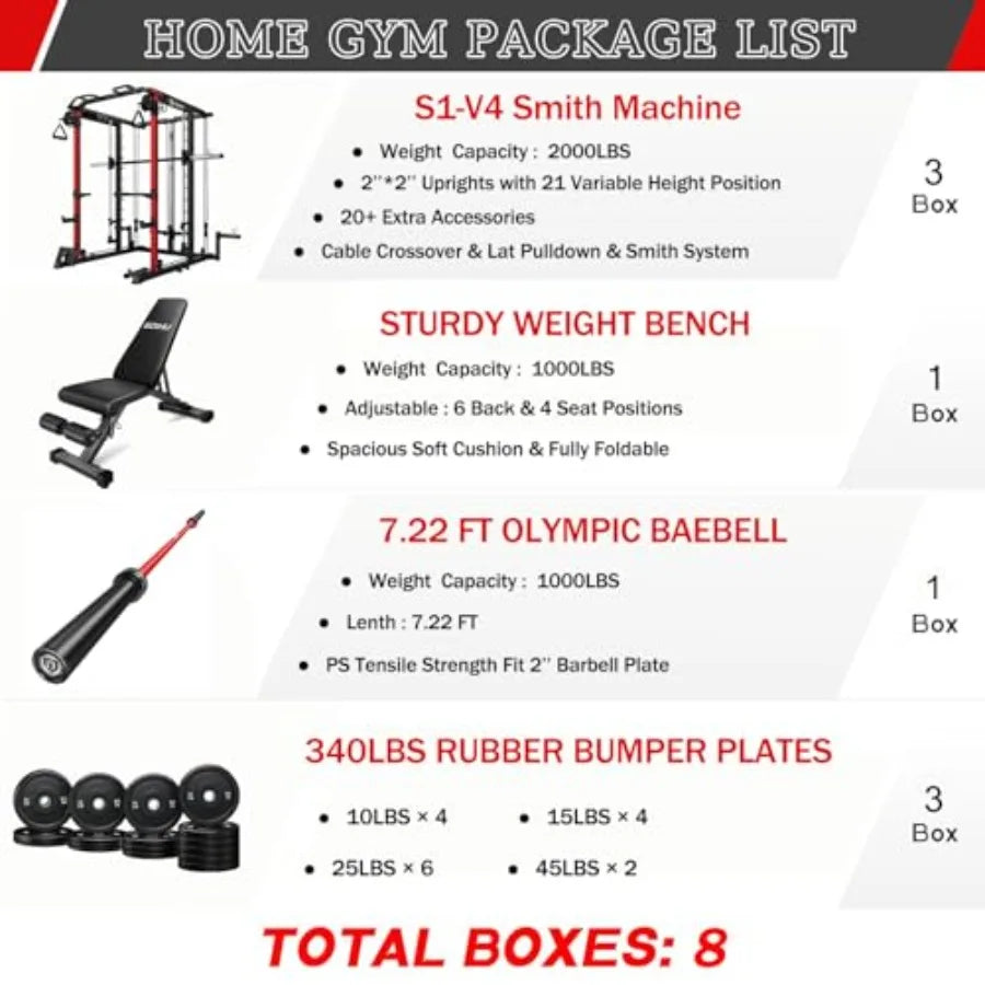 All-in-One Home Gym Squat Rack